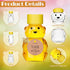 50 Pack 2 oz Plastic Honey Bear Bottles Jars, Honey Bear Cup with Lids Mini Bear Shape Empty Honey Bear Bottle Honey