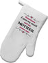 TooLoud Printed Fabric Oven Mitt - My Mother Comes Out White
