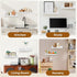 12" Set 2 Muzilife Small Floating Wall Ledge Shelves with Lip - of Wood Floating Shelves - White Wall Mounted Picture