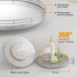 13" Countertop Silver Lazy Susan for Table Top, Oak Wood Lazy Susan Turntable Organizer for Dining Coffee Table