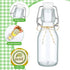 20 Pack (4 oz,Clear) Queekay Mini Swing Top Glass Bottles for Vanilla Extract Homemade Olive Oil Bottles with Lids