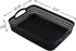Large Plastic Storage Basket Tray with Handle, Black, Pack of 6