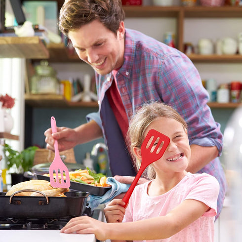 Rtteri 20 Pcs Small Serving Spatula, High Heat Resistant Silicone Turner, Nonstick Egg Spatula Flipper, Mini Slotted