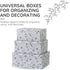 Soul & Lane Decorative Cardboard Storage Boxes, Modern Meadow Set of 3 Floral Nesting Boxes with Lids for Keepsakes