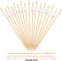 Blulu 200 Pack Cocktail Picks, 4.7 Inch Fancy Toothpicks for Appetizers, Bamboo Skewers for Party Decor