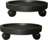 WanderingDonkey 2 Pack of 9.8 Inch Heavy Duty Plant Caddy with Wheels,Rolling Plant