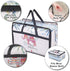 Clear Clothes Storage Bag Organizer with Reinforced Handle, Vinyl Storage Bags for Comforter, Blanket, Bedding, Toys, Transparent Moving Totes with Sturdy Dual Zippers, 3 Pack, 55 L, Black by OYOUNGNI