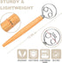 Danish Dough Whisk, Wooden Bread Whisk with Stainless Steel Dough Hook for Sourdough Bread Making