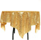 ShinyBeauty Gold Sequin Tablecloth - Sequin Table Overlay for Wedding/Party/Event Decoration (36inx36in)