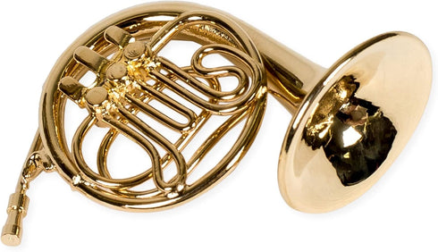 Broadway Gifts 3.75 Gold French Horn Music Instrument Miniature Replica with Case,Multicolor,Size in. by Broadway Gift