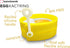 EggXactRing Adjustable Silicone Egg Ring, Food Ring for Baking, Molding, Presenting, Yellow