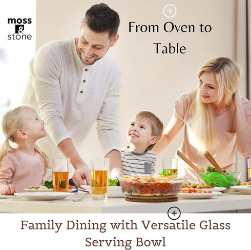 Moss & Stone Basics 6-Piece Clear Glass Casserole Dishes with Lids, Durable Borosilicate Bakeware Set