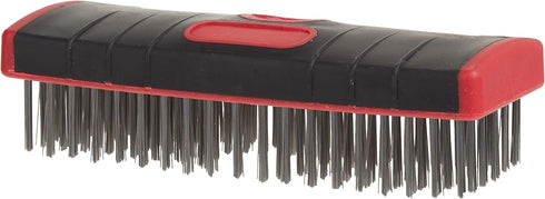 Red Devil 4166 7-Inch Stainless Steel Scrub Brush with Soft Grip