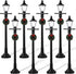 Honoson 6 Years(8 Christmas Mini Street Light Models Christmas Accessories Miniature Lamp Village Post for Dollhouse
