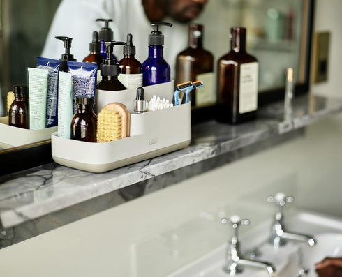 Joseph Joseph EasyStore Bathroom Storage Caddy, Toothbrush and Toothpaste Organiser for Bathroom Accessories, Matt