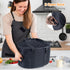 BAGSPRITE Slow Cooker Carrying Case for 6-8 Quart Crockpot, Hot Food Carrier with Lid Fastener, Hamlton Beach Tote