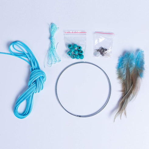 FANDOL DIY Dream Catcher Beginner Kit, Making Dream Catcher Supplies Include Metal Hoop, Feathers, Faux Suede Cord