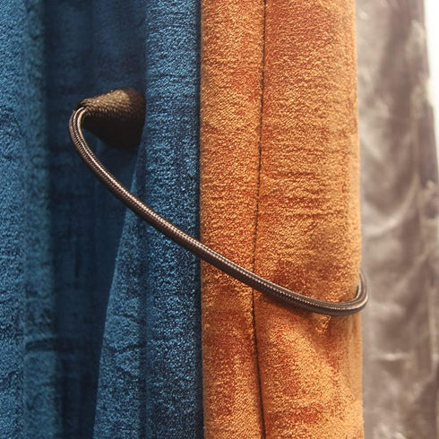 Magnetic Curtain Tiebacks with Larger Magnet, 2 Pack 18in Decorative Holdbacks for Indoor & Outdoor Curtains (Beige)