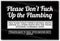 Funny Do Not Flush Bathroom Sign, 6x4 Acrylic Please Don't F Up the Plumbing Sign, Made in USA
