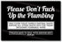 Funny Do Not Flush Bathroom Sign, 6x4 Acrylic Please Don't F Up the Plumbing Sign, Made in USA