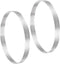 uxcell 2pcs Stainless Steel Cake Rings for Baking, Perforated Mousse Ring, 7.8" Diameter
