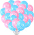 30 Pcs Gender Reveal Balloons, 12 Inches Pink Blue Latex Balloons for Baby Shower Themed Decorations