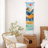 RosieLily Wall Art Tapestry, Blue Mountain Nature Design, 13W x 51H Inches for Bedroom Wall Decor