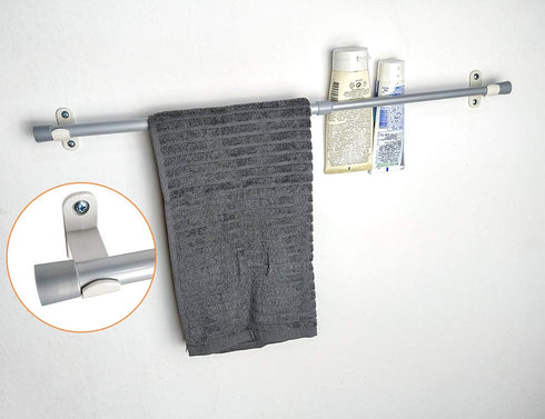 KXLIFE 2 Pack 5/8" Tension Curtain Rods, RV Tension Bars, White Cupboard Rods 10 to 16 Inch