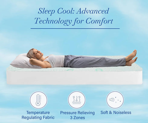 California Design Den Twin Cooling Mattress Pad, 3-Zone Quilted Twin Size, Non-Slip Soft Mattress Pad