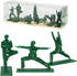 Yoga Joes Series 1 Green Toy Soldiers, Set of 9 Army Men Yoga Pose Figurines for Home or Office Decor