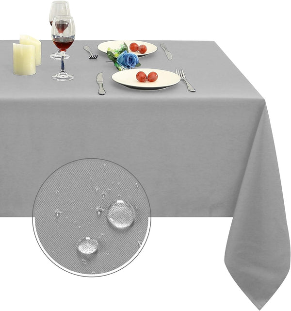 Obstal 210GSM Rectangle Table Cloth - Heavy Duty Water Resistance Microfiber Tablecloth,