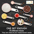Measuring Cups and Spoons Set of 8pcs - Cute Pink Stainless Steel Handle, XGiGiX Plastic Measure Spoon and Cup Set