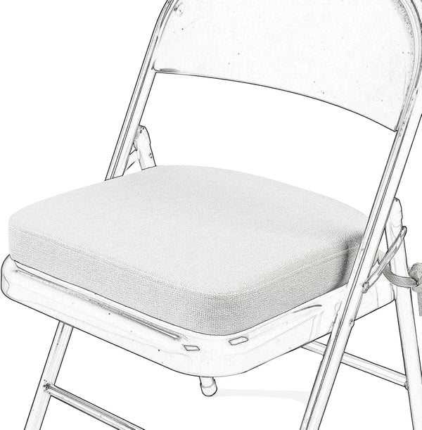 SINOSSO Memory Foam Chair Cushion for Folding Chair 1 Pcs, Thickened 2"