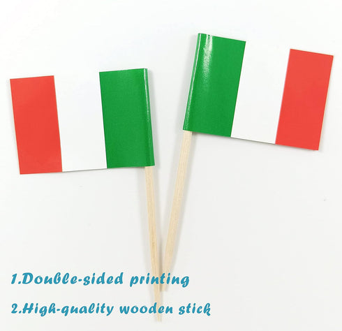 JBCD Italy Toothpick Flag Mini Cupcake Topper Flags, 200pcs for Party Decorations