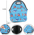 Violet Mist Shark Lunch Bag - Washable Neoprene Tote, Reusable Thermal Insulated Cooler, Lightweight for Men, Work,