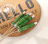 50 Pcs Green Tropical Coconut Palm Tree Paper Umbrellas Picks - Cocktail Parasols Cupcake Picks for Hawaiian Party