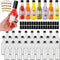 EkkoVla 35 Pack 5 oz Clear Glass Hot Sauce Bottle with Black