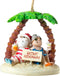 Cape Shore Santa and Mrs. Claus Island Secret Hideaway Palm Ornament