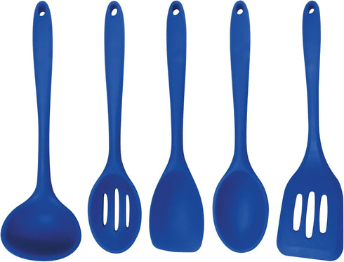 Better Houseware 5-Piece Silicone Cooking Utensil Set in Blue