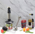 Megachef MC-158C 4 in 1 Multipurpose Immersion Hand Blender with Speed Control and Accessories, Silver