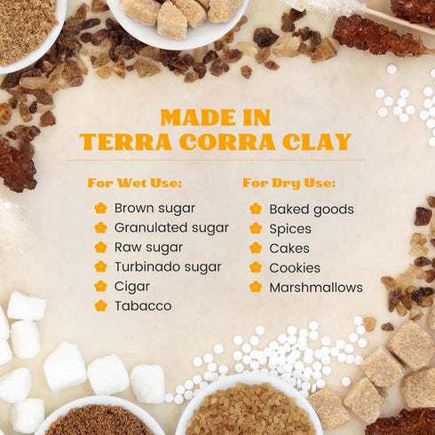 YUMBAN Brown Sugar Keeper Saver, Terracotta Brown Sugar Softener to Maintain Food Moisture or Dry in Container