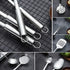 Berglander 8 Piece Cooking Utensil Set, Stainless Steel Kitchen Tools with Stand, Includes Slotted Turner, Ladle