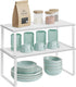 Set 2 Counter UKCS025W01 SONGMICS Cabinet Organizer Shelf, of Kitchen Shelves, Kitchen Storage, Spice Rack, Stackable