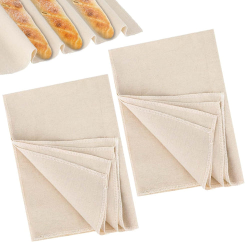 Proofing Cloth for Bread Baking, 2PCS 17x29 Inches Reusable Linen Cloth for Rolling Dough, Homemade Bread.