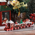 Yulejo Christmas Train Painted Wooden Christmas Decoration Mini Christmas Tree Train Christmas Decorations Wood Train