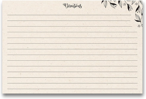 Spacious Recipe Cards 4x6” - 50 Count, Double-Sided Thick Card Stock for Recipe Box and Binder