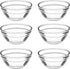 Small Pyrex Prep Mixing Bowls, 2.3x1.1 Inch - Stackable Glass Serving Bowls for Kitchen Prep, Dessert, Dips