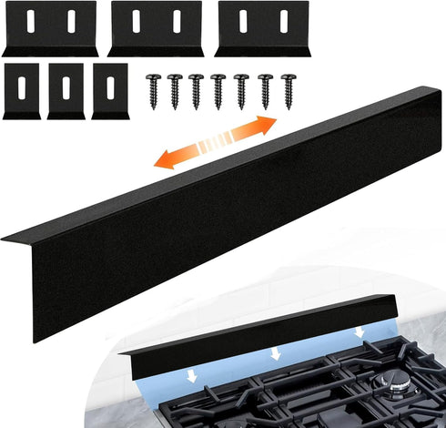 15.7" - 30" Stove Gap Filler, Slide-in Range Rear Filler Kit, Stainless Steel Backsplash for Stove, Range Gap Filler,