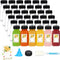 BAKHUK 36pcs 6oz Empty Plastic Juice Bottles with Caps, Reusable Clear Bulk
