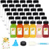 BAKHUK 36pcs 6oz Empty Plastic Juice Bottles with Caps, Reusable Clear Bulk